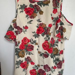 Cold Shoulder Floral Top