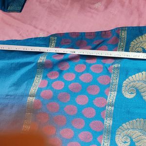 Stiched Blue Banarsi Kurti