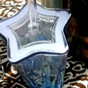 Star Glass Drinking Jar With Straw