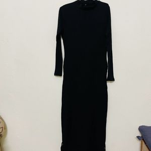 Imported Black Long Bodycon Dress