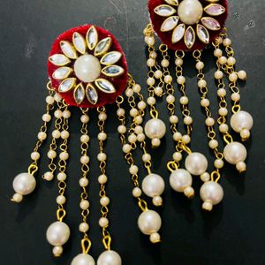 Fancy Velvet Fabric Earrings