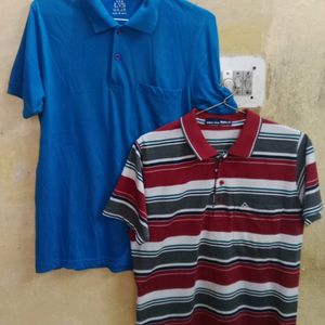 Men's Tshirt Combo(Blue And Check Red)