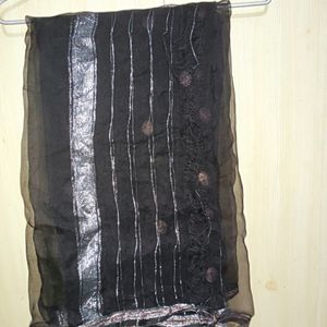 Black Net Dupatta