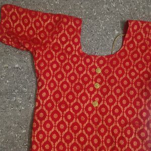 Amazing Red Colour Cotton Kurta