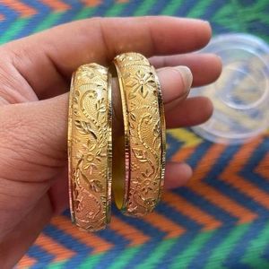 Golden Bangles Pair