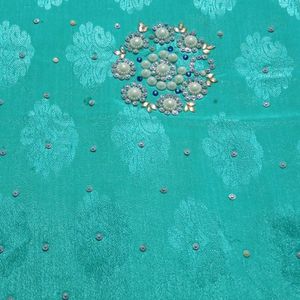 Sea Green Embellished Saree