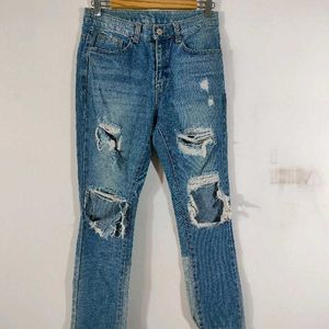 Blue Torned Jeans (Women's)