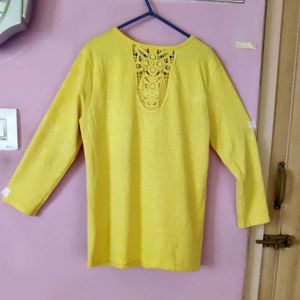 Taanz Yellow Top With Back Design