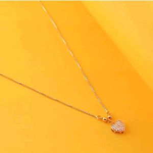 HEARTBEET ROSE GOLD PLATED CHAIN PANDENT NECKLACEN
