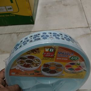 7 Pcs Masala Container With Spoon Big