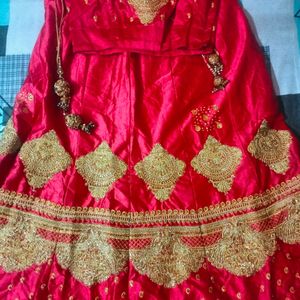 Beautiful Pink Shade Lehnga With Sea Green Dupatta