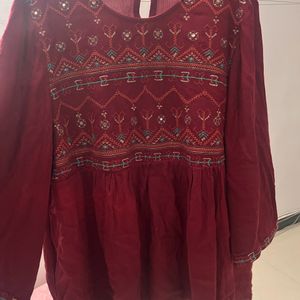 MAX Burgundy Color Tunic