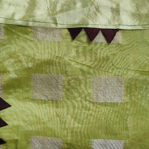 Green Colour Cotton Saree