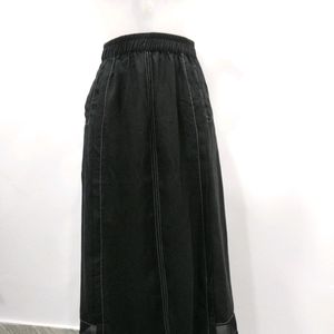 Black Midi Casual Skirt