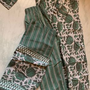 Green Titli Kurta Set