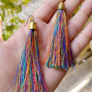 Multicolored Tassel Earrings