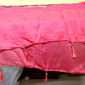 Peach Decorative Dupatta