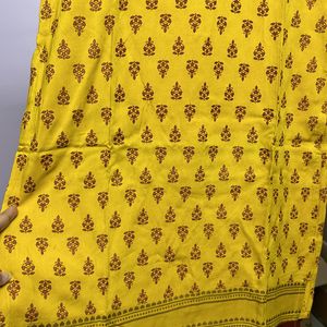 Mustard Kurti Straight Fit