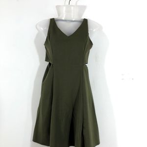 Olive Green A-Line Dress(Women’s)