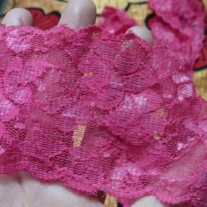 Beautiful Pink Net Look Lace