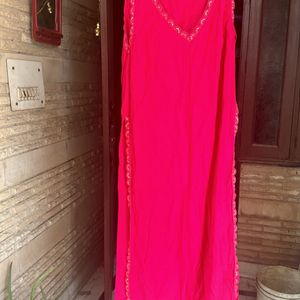 Libas High Slit Sequin Straight Kurta Set