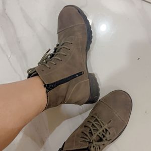 Women Army Green New Boots