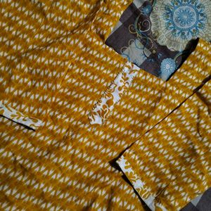 MUSTARD PRINTED KURTA🔅