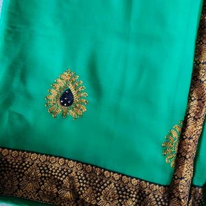 Beautiful Sea Green Saree 💙