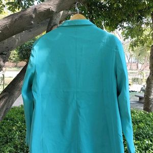 TURQUOISE BLUE OVERSIZED BLAZER