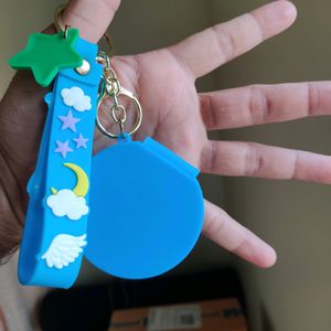 Unicorn Mirror Keychain (Blue Colour)