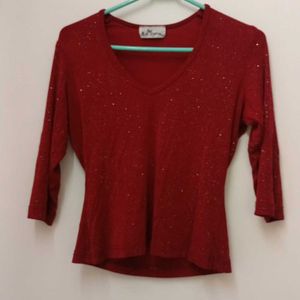 Shimmering Cherry Red Top