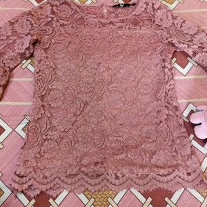 Lace Top Scalloped Hems