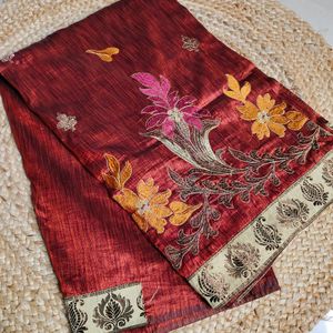 Multi Embroidery Saree