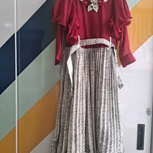 Maroon Long Frock