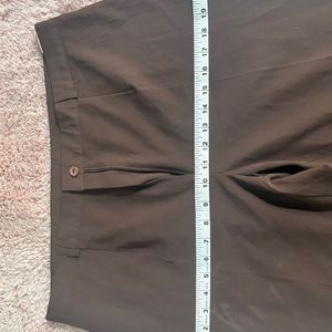 Brown Straight creased leg trousers size- 34