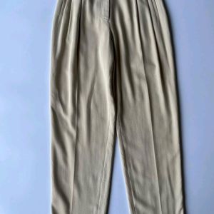 Korean Pleated Formal Trousers In Beige