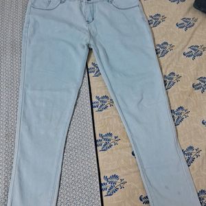 A High Waist Blue Jeans