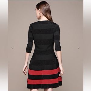 LABEL RITU KUMARFlared Dress with Contrast Stripes