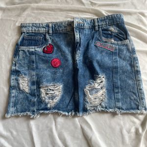 Smiley World Denim Skirt