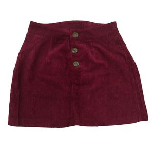 Brand New y2k Burgundy Ribbed Skirt