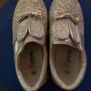 Silver Glitter Shoes/ Slipons