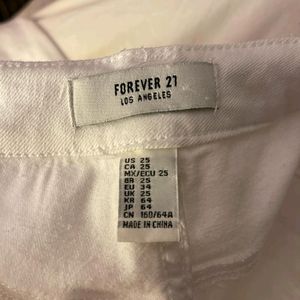 Forever 21 Women's White Jeans