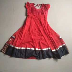 Red ANARKALI Dress