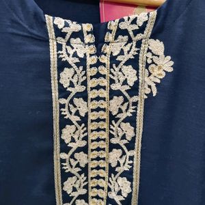 Straight Kurta With Palazzo And Dupatta