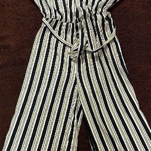 Striped Jumpsuit With Knot