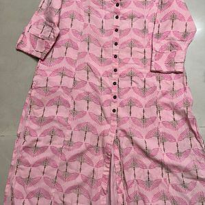 Pink Motifs Printed Kurti