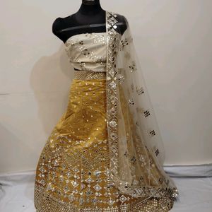 Mustard Colour Lehenga