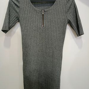 Grey Simplicity Bodycon Dress( MI Korea)