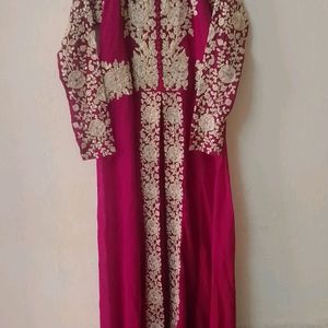 Maroon Party Wear 4 Piece Dress