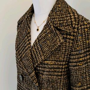 🆕 Tweed Checkered Overcoat